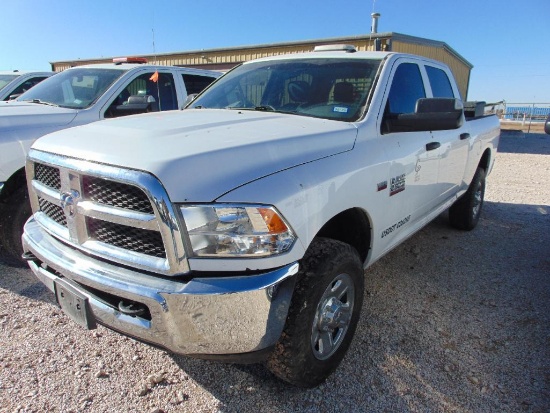 2018 Dodge Ram 2500 Crewcab 4x4 Pickup, s/n 3c6ur5cj8jg329901, cummins eng, auto trans, od reads