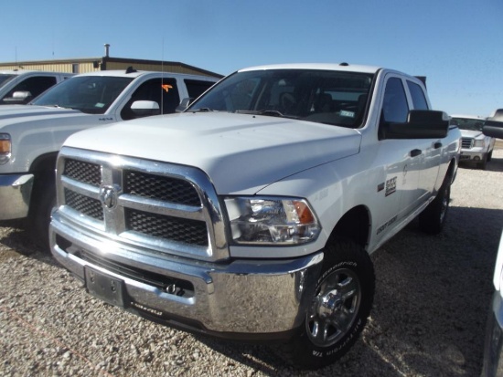 2018 Dodge Ram 2500 Crewcab 4x4 Pickup, s/n 3c6ur5cj1g329903, v8 gas...eng, auto trans, od reads 464