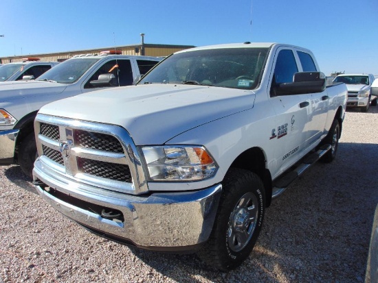 2017 Dodge Ram 2500 Crewcab 4x4 Pickup, s/n 3c6ur5cl9hg700981, cummins eng, auto trans, od reads