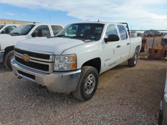 2014 Chevy Silverado 2500HD Crewcab 4x4 Pickup, s/n 1gc1kxcgxef162660, v8 eng, auto trans, od reads