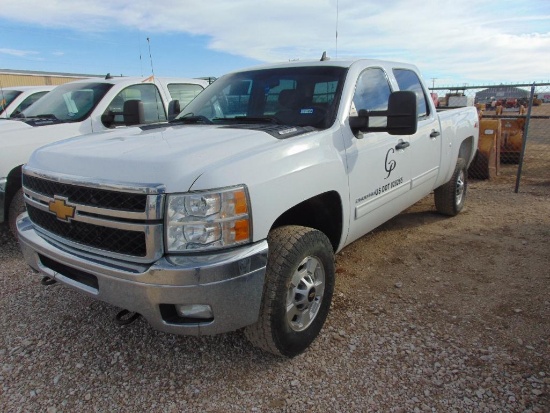 2014 Chevy Silverado 2500HD Crewcab 4x4 Pickup, s/n 1gc1kxcg5ef188731, v8 eng, auto trans, od reads
