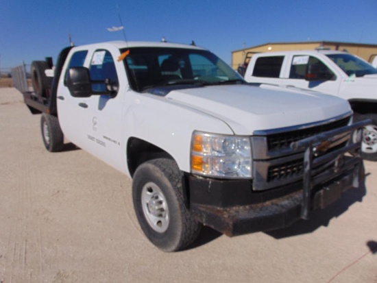 2009 Chevy Silverado 2500HD...4x4 Flatbed, s/n 1gchk43619f173542, duramax eng, allison trans, od rea