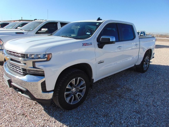 2020 Chevy Silverado 1500 Crewcab Z71 Pickup, s/n 1gcuydedxlz192279, v8 eng, auto trans, od reads