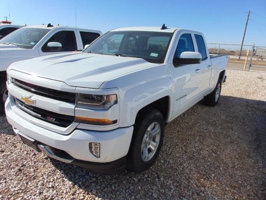 2018 Chevy Silverado 1500 Crewcab 4x4 Pickup, s/n 1gcvkrec0jz246583, v8 eng, auto trans, od reads
