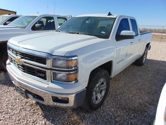 2015 Chevy Silverado 1500 Extcab 4x4 Pickup, s/n 1gcvkrec7z193534, v8 eng, auto trans, od reads