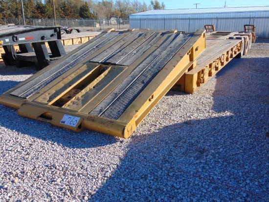 Atoka...Triaxle Lowboy Trailer, s/n at6249b, folding neck, 24' load deck w/ramps. Yard 1