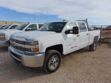 2015 Chevy Silverado 2500HD Crewcab 4x4 Pickup, s/n 1gc1kueg1ff640025, v8 eng, auto trans, od reads