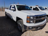 2015 Chevy Silverado 1500 Z71 Extcab 4x4 Pickup, s/n 1gcvkrecxfz252494, v8 eng, auto trans, od reads