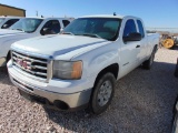 2013 GMC Sierra 1500...Extcab 4x4 Pickup, s/n 1gtr2ve75dz275076, v8 eng, auto trans, od reads 171787