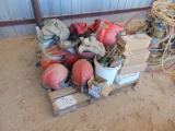 Pallet of Sand Blast Helmets & Safety Gear....Yard 1