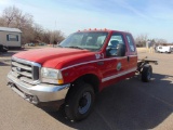 2002 Ford F350 4x4 Cab & Chassis, s/n 1fdsx35692ex83029, v10 gas eng, 6