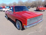 1983 Chevy Pickup, s/n 1gcdc14h5ds154258, v8 gas eng, auto trans, od reads