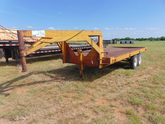 Shopbilt 16' T/A Gooseneck Flatbed Trailer, no title, Located in Marlow Yard
