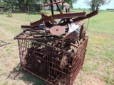 Crate of Assorted Farm Implements, Marlow Yard...