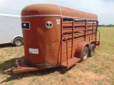 1978 WW 16' T/A Bumperpull Livestock Trailer, s/n 057314, no title, Located in Marlow Yard...