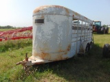 1986 Shelby 16' T/A Livestock Trailer, s/n 172s1620061bf0770, Bill of Sale, Located in Velma Ok...