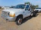 1999 FORD F450 FLATBED PICKUP, S/N 1FDXF46F6XEC60458, PWR STROKE ENG, 6 SPD TRANS, OD READS 212620