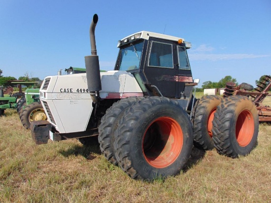 CASE 4494 4X4 FARM TRACTOR, CAB, HOUR METER READS 8409 HRS, QUAD RANGE POWER SHIFT,...