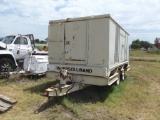INGERSOLL RAND AIR COMPRESSOR ON T/A PINTLE HITCH TRAILER, S/N 109497U79979, HOUR METER READS 204