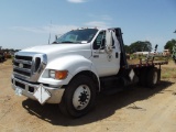 2004 FORD F650 S/A FLATBED TRUCK, S/N 3FRNF65R34V679471, CAT ENG, AUTO TRANS, OD READS 66099 MILES,