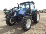 2015 NEW HOLLAND T6.145 TRACTOR, S/N 02061, CAB, HOUR METER READS 2306 HRS, 3PT, PTO