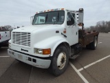 1996 IHC 4700 S/A GIN POLE TRUCK , S/N 1HTSCAAM8TH212354, DT466 ENG, 6 SPD TRANS, TULSA WINCH, OD