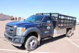2014 FORD F550 4X4 TRUCK, S/N 1FDUF5HY7EEA61097, CNG , AUTO TRANS, OD READS 28490 MILES, 4'SIDES,