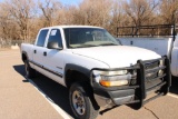 2001 CHEVY 2500 4X4 CREWCAB PICKUP, S/N 1GCHK23U01F213746, V8, AUTO, UNKNOWN MILES (DISPLAY DOES NOT