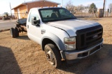 2009 FORD F450 CAB & CHASSIS, S/N 1FDXF46R78EE60289, PWR STROKE ENG, AUTO TRANS DOES NOT RUN...