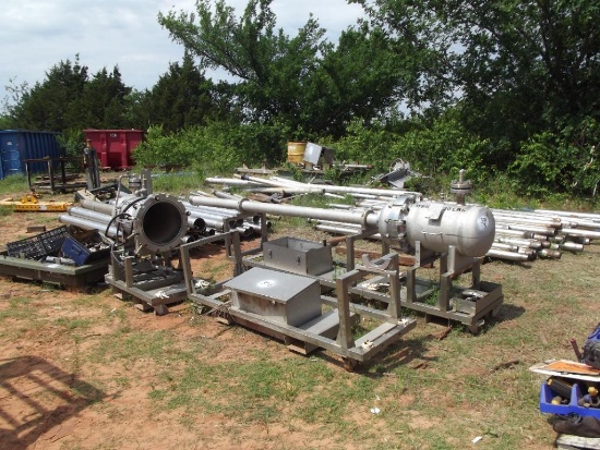 ASSORTED STAINLESS PIPE & ACCESSORIES LOCATED IN YARD 2