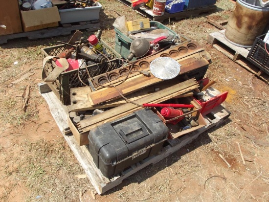PALLET OF ASSORTED SHOP ITEMS LOCATED IN YARD 2