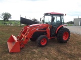 2011 KUBOTA L5240 FARM TRACTOR, LA854 LOADER, CAB, 175 HRS