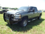 2011 CHEVY 2500 4X4 CREWCAB PICKUP, DURAMAX ENG, AUTO TRANS, OD READS 233131 MILES, NEW FRONT BUMPER