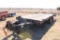 1989 T/A 23' PINTLEHITCH EQUIPMENT TRAILER, S/N 1DS0000M2J17E1885, 18' DECK, 5' DOVE W/RAMPS,