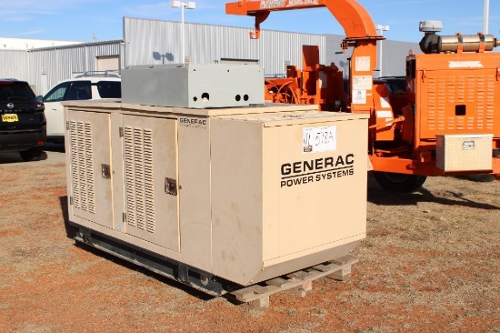 GENERAC 20KW GENERATOR W/ TRANSFER SWITCH, 670 HRS