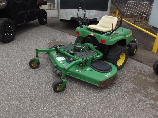 JOHN DEERE F687 Z TRAK ZERO TURN MOWER, HOUR METER READS 1242 HRS