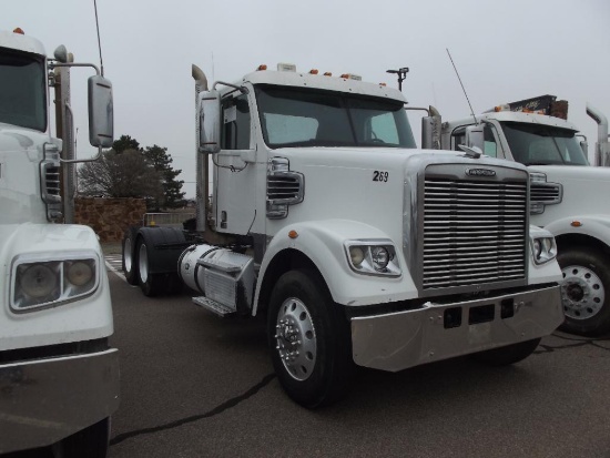 2015 FREIGHTLINER 122SD T/A TRUCK TRACTOR, S/N 3AKJGNDV2FDGR0803, DETROIT ENG, 10 SPD TRANS, OD