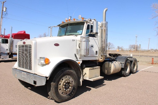 2012 PETERBILT 367 T/A TRUCK TRACTOR, S/N 1XPTD49X6CD162722, 450 HP CUMMINS ENG, 10 SPD TRANS, OD