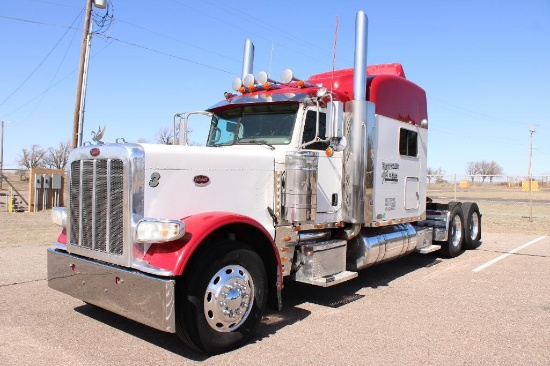 2010 PETERBILT 389 T/A TRUCK TRACTOR, S/N...1XPXD49X8AD795978, 525HP ISX ENG, 18 SPD TRANS, OD READS