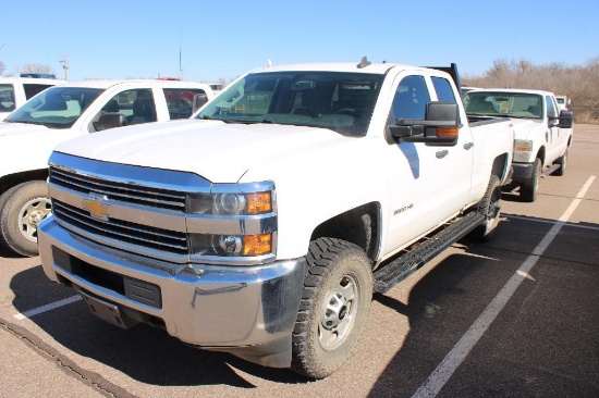 2017 CHEVY 2500 4X4 CREWCAB PICKUP, S/N 1GC2KUEG4HZ331798, V8, AUTO TRANS, OD READS 92330 MILES