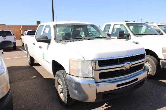 2007 CHEVY 2500HD CREWCAB PICKUP, S/N 1GCHC23K37F508621, V8 ENG, AUTO TRANS, OD READS 149897 MILES