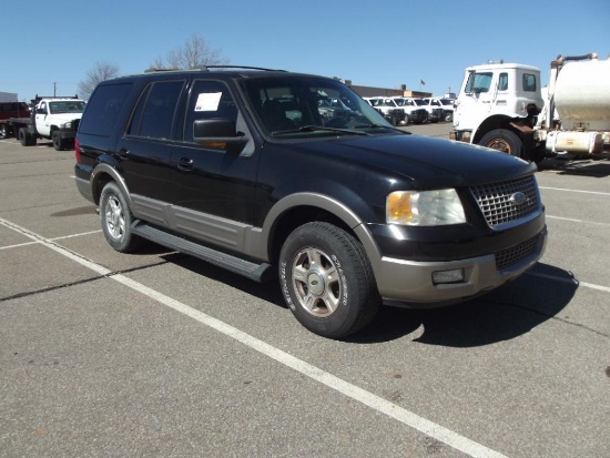 2003 FORD EXPEDITION SUV, S/N 1FMPU17L33LB18423, V8, AUTO TRANS, OD READS 152370 MILES, (ROUGH IDLE)