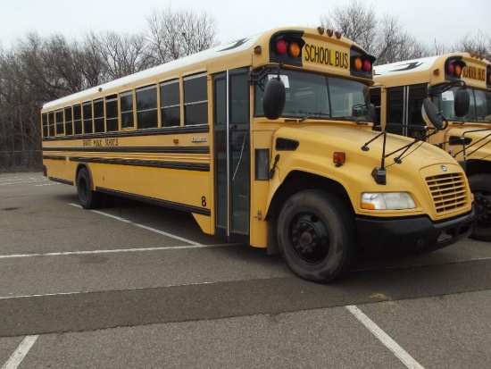 2011 BLUE BIRD SCHOOL BUS, S/N 1BAKGCPH8BF281458, CUMMINS ENG AUTO TRANS,......