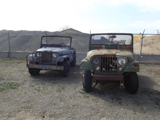 (2) JEEP CJ5 FOR PARTS, NO ENGINE OR TRANS, PARTS ONLY, BILL OF SALE...