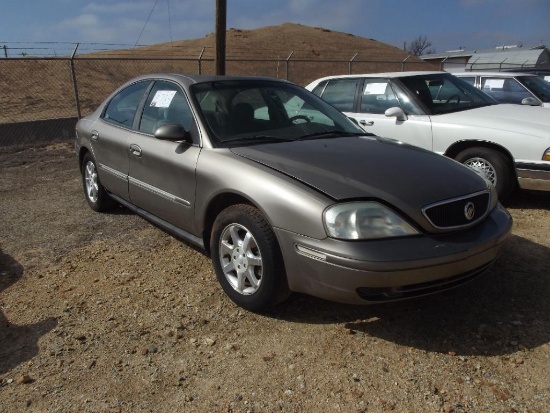 2002 MERCURY SABLE CAR, S/N 1MEFM50U82A643948, BILL OF SALE, PARTS ONLY ,DOES NOT RUN