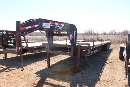 HAUL AROUND 40' T/A GOOSENECK FLATBED TRAILER, S/N 1H9FC36205E292381, ROLLING TAILBOARD