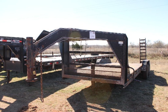 20' T/A GOOSENECK...CAR HAULER TRAILER, RAMPS, BILL OF SALE...