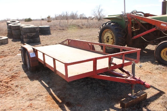 16' T/A BUMPERPULL TRAILER, BILL OF SALE...