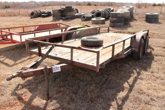 16' T/A BUMPERPULL TRAILER, BILL OF SALE...
