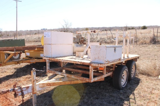 10'X6' T/A WELDING TRAILER, INGERSOLL RAND AIR COMPRESSOR, TOOLBOXES, BILL OF SALE